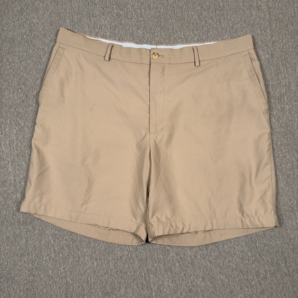 Peter Millar Other - Peter Millar Shorts Mens 38x7 Beige Salem Performance Flat Front Golf High Drape